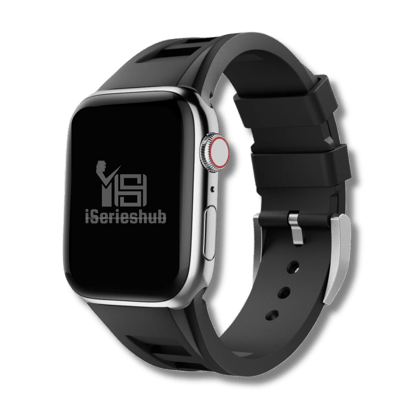 Luxury Richard Miller Sports Bands By iSerieshub Comaptible For iWatch-45MM / Black