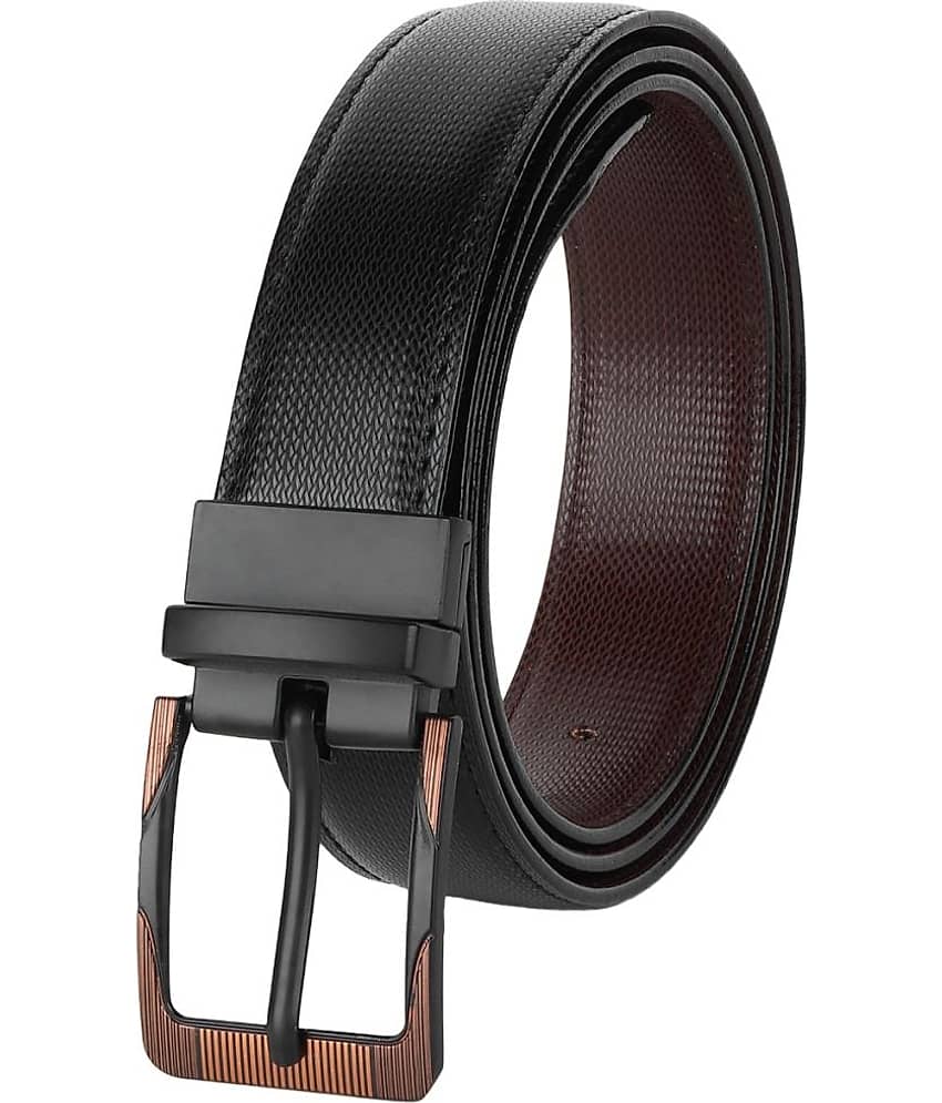 Zacharias - Black Leather Men's Reversible Belt ( Pack of 1 )