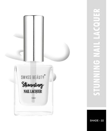Swiss Beauty Stunning Nail Polish White Crme Pack of 3 10 mL