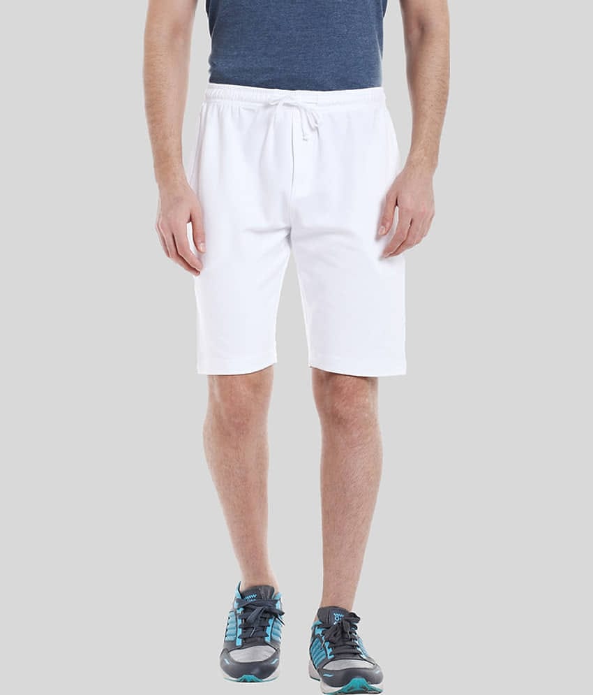 Avoq - White Cotton Blend Men's Shorts ( Pack of 1 )