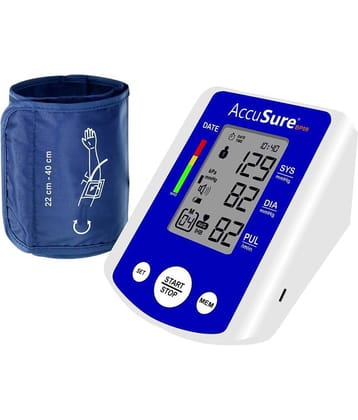 AccuSure Blood Pressure Monitor Automatic Digital Display And Adjustable Arm-Cuff - 2 Years Warranty