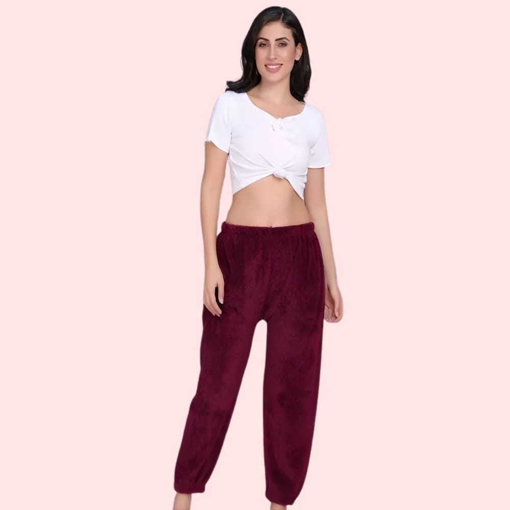 Solid Warm Wool Ladies Pajama (Pack of 2) - Pyjamas | Buy online on ZillyBuy