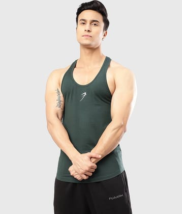 Fuaark Red Cotton Regular Fit Men's Tanks ( Pack of 1 )