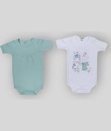 KABOOS Pack of 2 Baby Boys Cotton Bodysuit ( Multi Color )