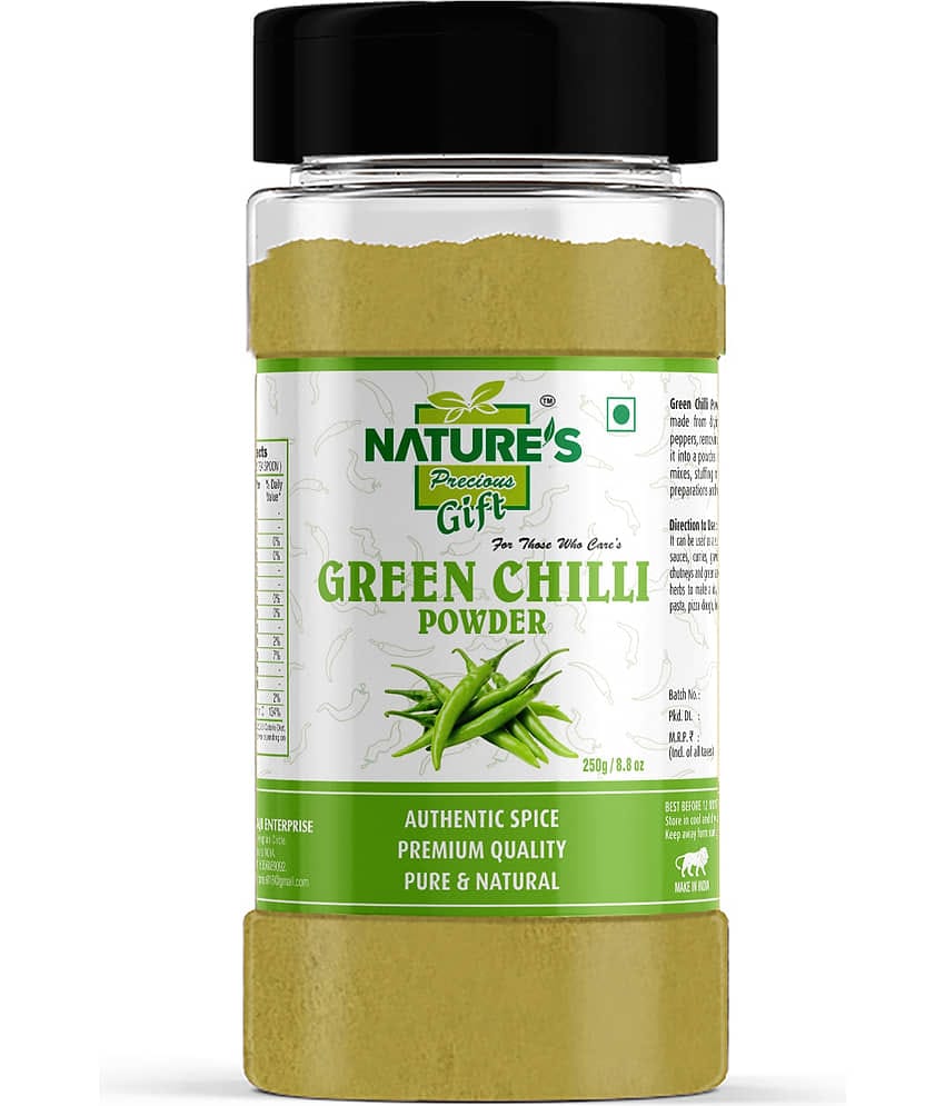 Natures Gift - 250 gm Green Chilli Powder (Pack of 1)