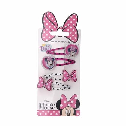 Li'l Diva Minnie Mouse Polka Dor Hair Clips Set of 2 For Girls 3 Years And Above Li'l Diva Minnie Mouse Polka Dor Hair Clips Set of 2 For Girls 3 Years And Above
