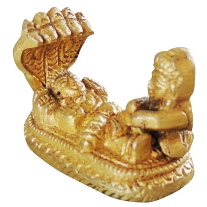 Brass Vishnu Laxmi with Sheshnag Idol - Premium Divine Statue, Height : 1.5 Inch (BSMAS1058 C)