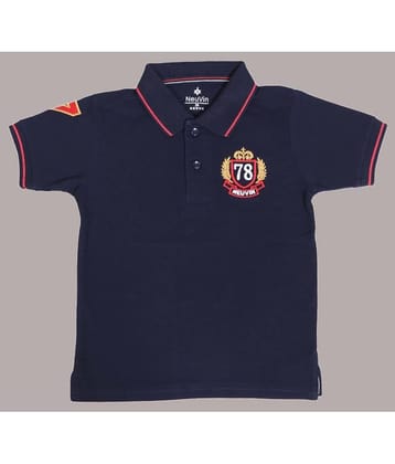 NEUVIN Pack of 1 Baby Boys Cotton Blend Polo T-Shirt ( Navy )