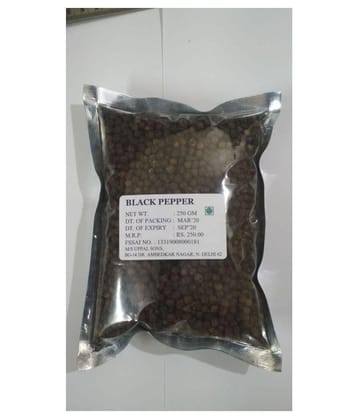 UPPAL SONS - 250 gm Kali Mirch (Peppercorns) (Pack of 1)