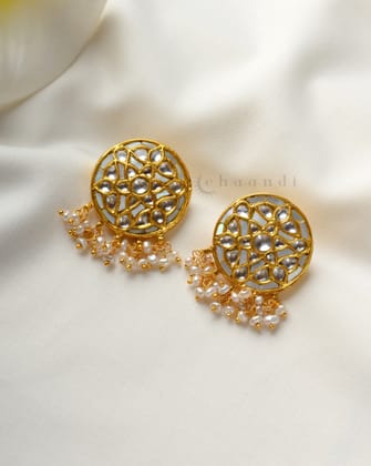 Gold Polish Silver Earrings CHE2089