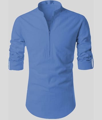 Vida Loca - Blue Cotton Slim Fit Men's Casual Shirt (Pack of 1 )