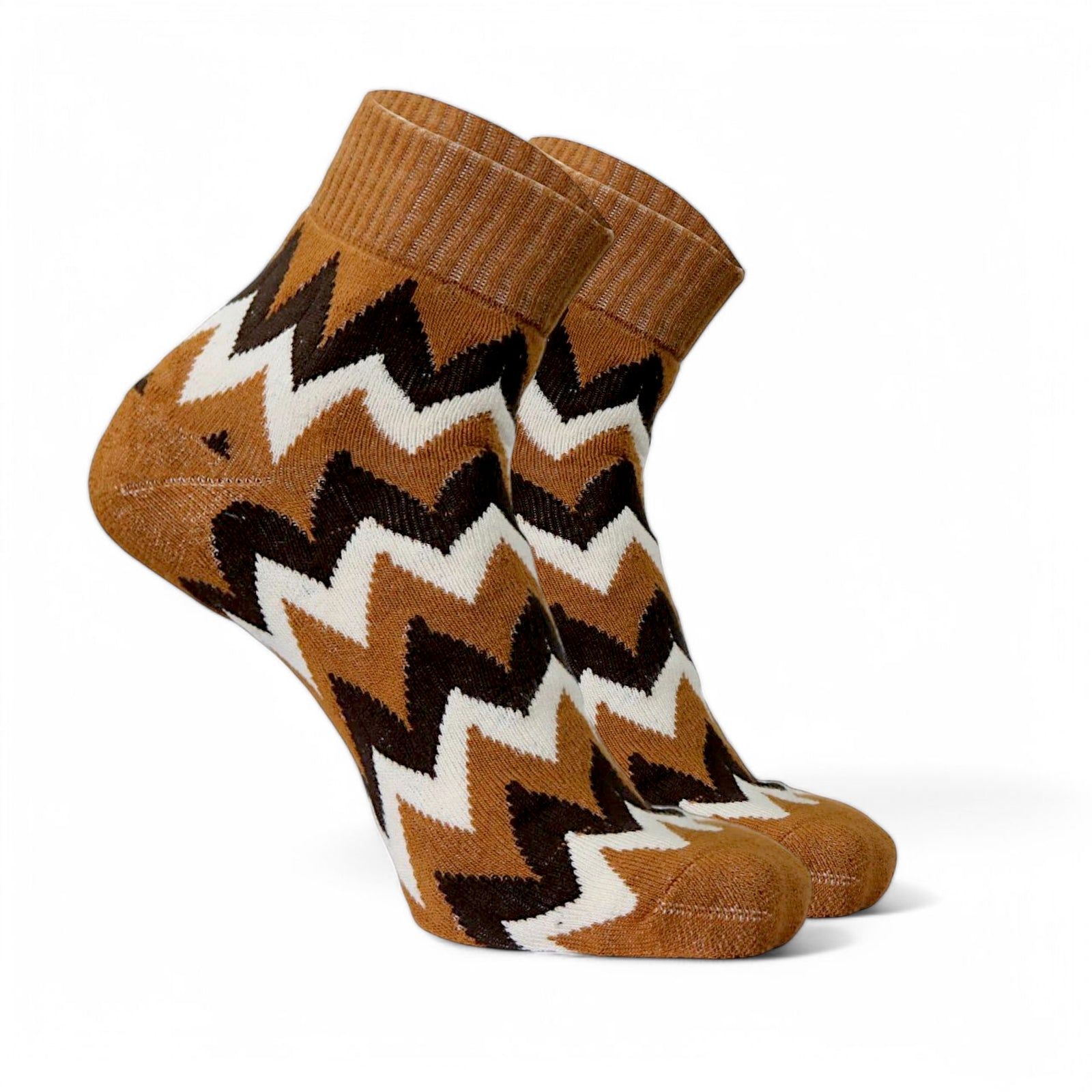 ZIGZAG EDITION- BROWN-Pack of 1-Pair