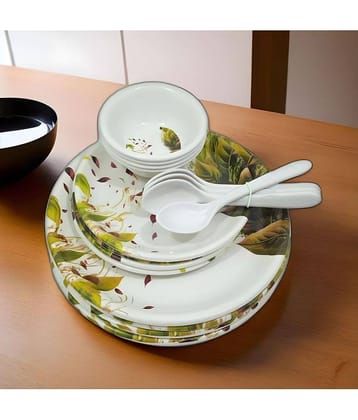 kitchrox Dinerware Set Multicolor Melamine Dinner Set ( Pack of 16 )