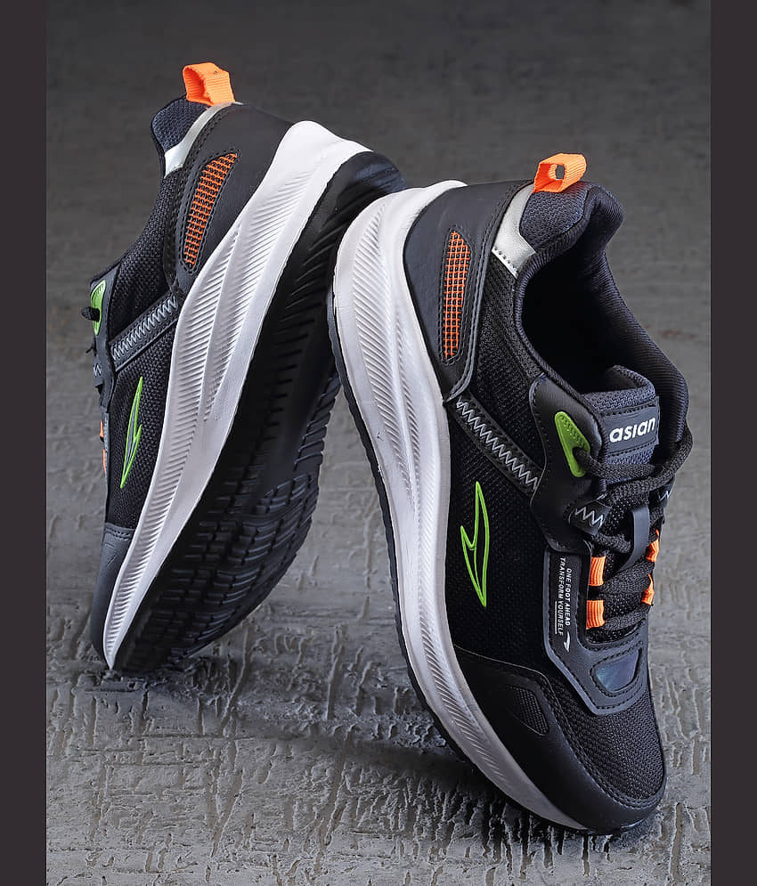 ASIAN Black Men's Sports Running Shoes