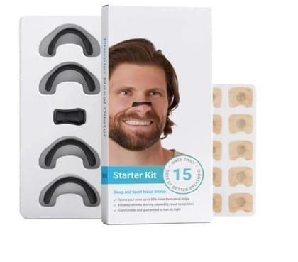 Magnetic Nasal Dilator for Snoring & Better Breathing | Reusable External Nasal Breathing Device with Nose Strips | Drug-Free Anti-Snoring & Nasal Airflow Aid