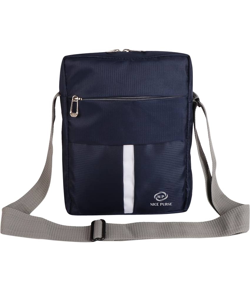 Nice Purse Blue Colorblocked Messenger Bag