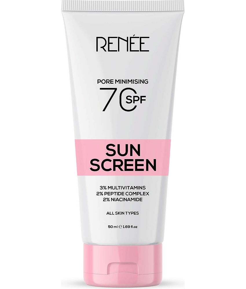 RENEE Pore Minimising Sunscreen SPF 70 With 2% Niacinamide, 2% Peptide Complex & 3% Multivitamins, 50ml