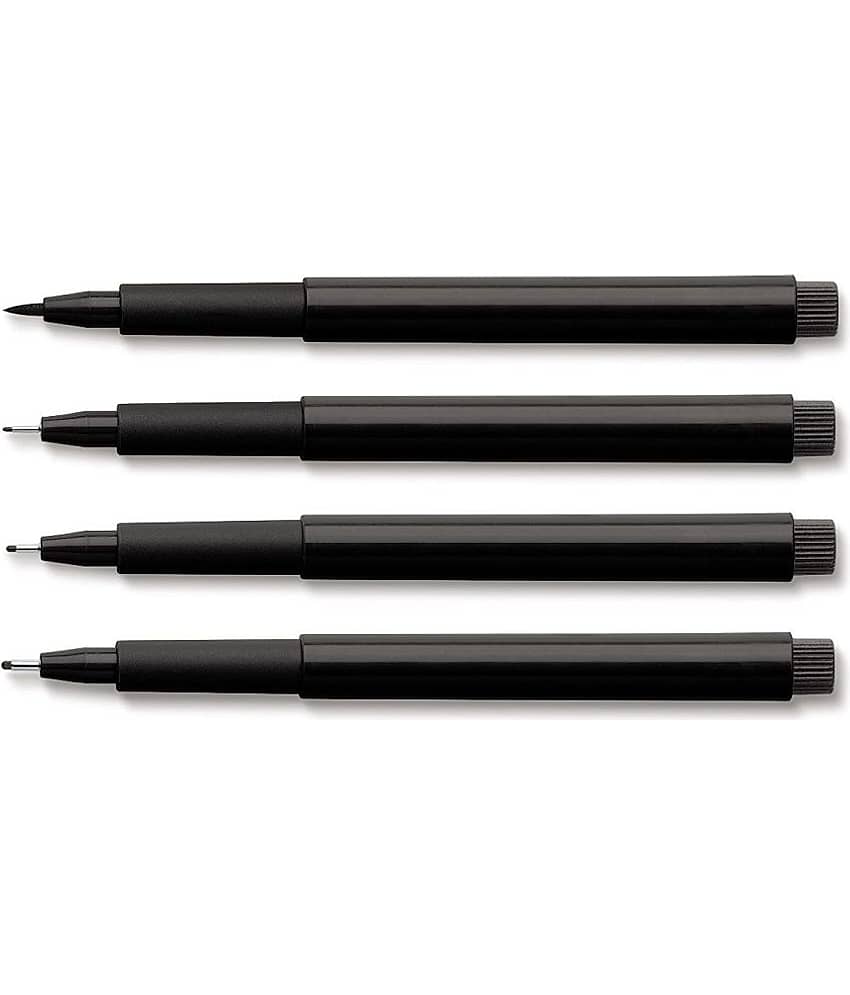 Faber-Castell Pitt Pen Set 4 Black (S,F,M,B)