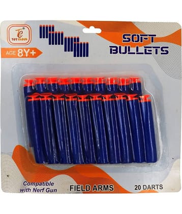 Toy Cloud 20 Pcs Soft Foam Dart Bullets for Hot Fire Nerf Gun Refill Pack Darts & Bullets