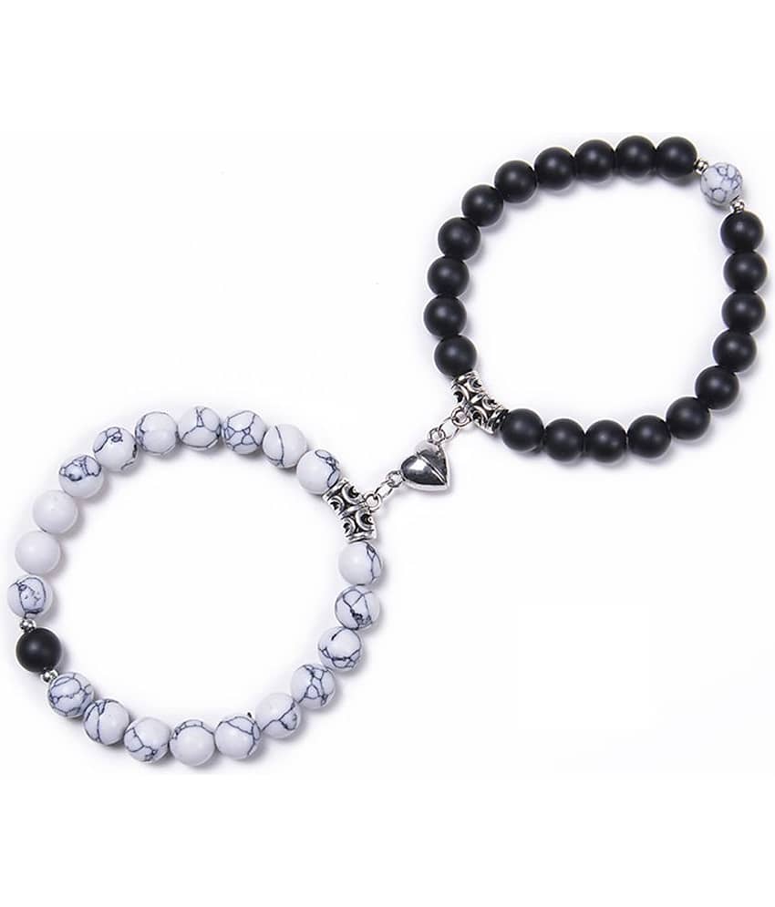 FASHION FRILL Black Bracelet ( Pack of 2 )