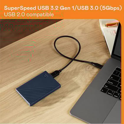 WD My Passport 5TB Portable Hard Disk Drive USB3.0 & Type C USB Adapter For Mac