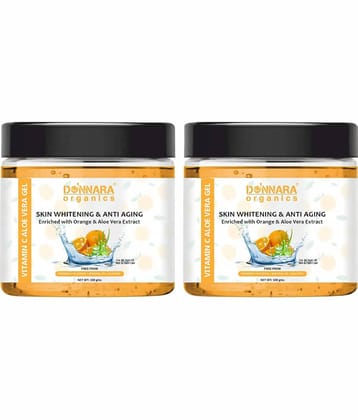 Donnara Organics Vitamin C Aloe Vera Face Gel Enriched with Orange Extract for Anti Aging Combo Pack of 2 of 100 Grams(200 Grams)