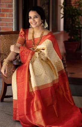 Zari Work Silk Saree With Blouse Piece