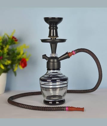 Fashion Bizz Black Color 9 inch Glass Hookah