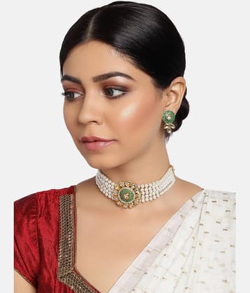 Sunhari Jewels Green Alloy Necklace Set ( Pack of 1 )