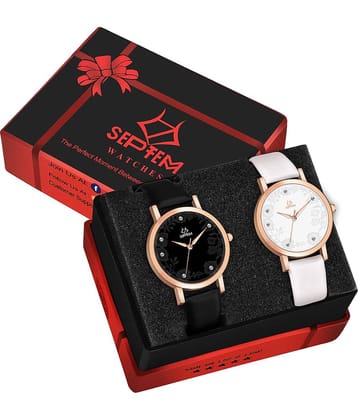 Septem Multicolor Leather Analog Men's Watch