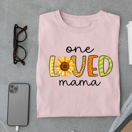 One loved mama T Shirt-Light Baby Pink / M