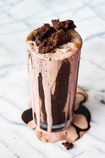 Chocolate brownie shakes