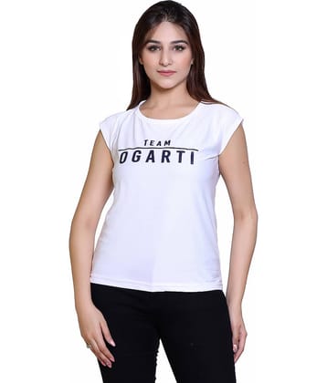 Ogarti Women Lycra Printed Regular Fit Round Neck T-Shirt ( Navy )