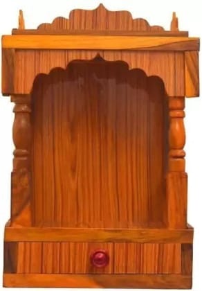 RKG CLASSIC HANDMADE WOODEN TEMPLE/ HOME TEMPLE/PUJA MANDIR/WALL HANGING AND TABLE TOP ENGINEERED WOOD HOME TEMPLE  (HEIGHT: 45, PRE-ASSEMBLED)