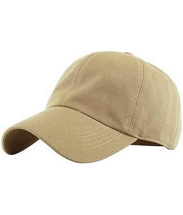 Infispace Pack of 1 Cotton Men's Cap ( Khaki )