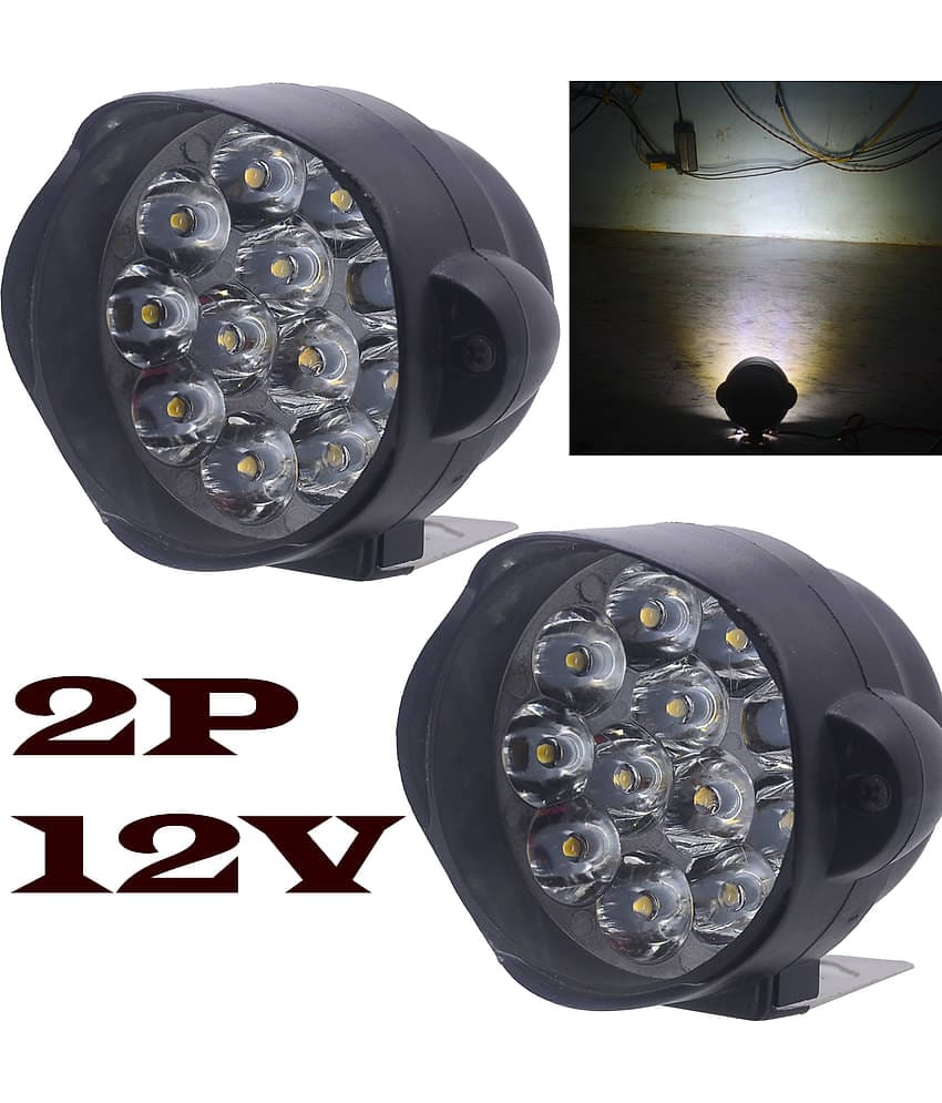 JMALL - Front Left & Right Fog Light For All Car and Bike Models ( Set of 2 )