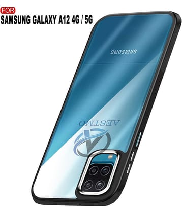 AESTMO - Transparent Polycarbonate Plain Cases Compatible For Samsung Galaxy A12 ( Pack of 1 )