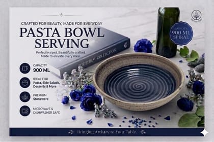 CELESTIAL BLUE PASTA BOWL