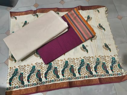 Elegant Padmvathi Handloom Saree Traditional Indian Attire