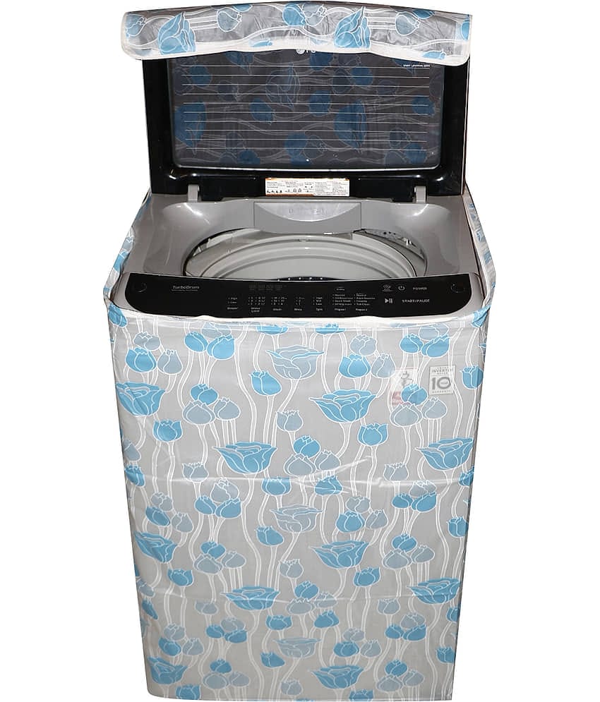 E-Retailer Single PVC Blue Washing Machine Cover for Universal 7 kg Top Load