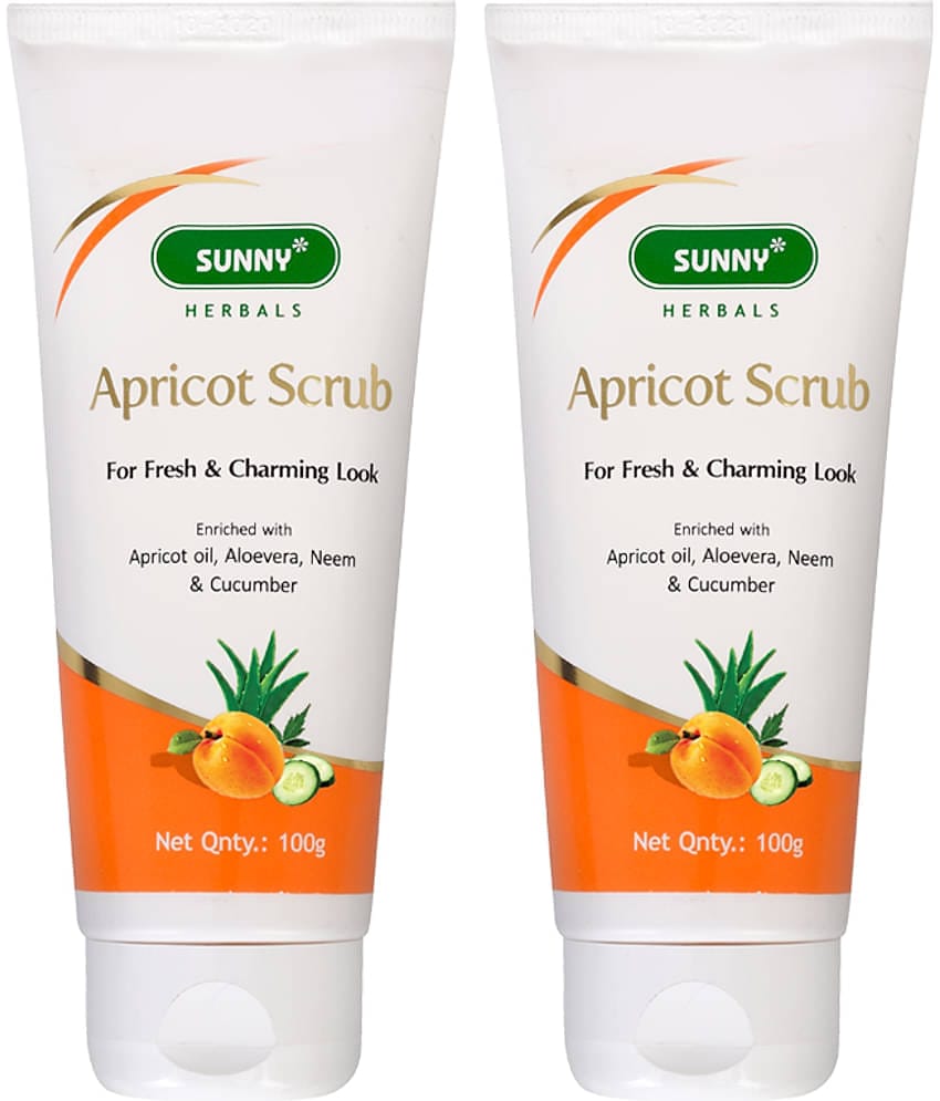 SUNNY HERBALS Apricot Facial Scrub 100 gm Pack of 2