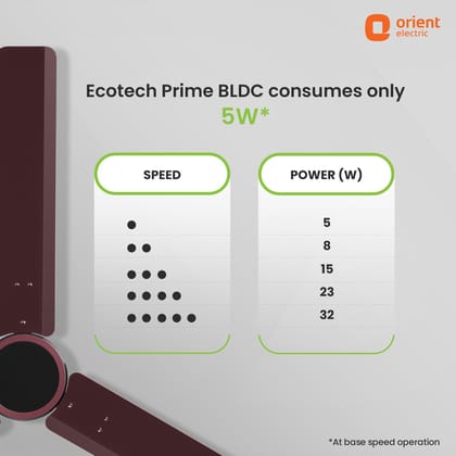 EcoTech Prime BLDC Ceiling Fan | 3-YEAR WARRANTY EcoTech Prime BLDC Ceiling Fan | 3-YEAR WARRANTY - Brown