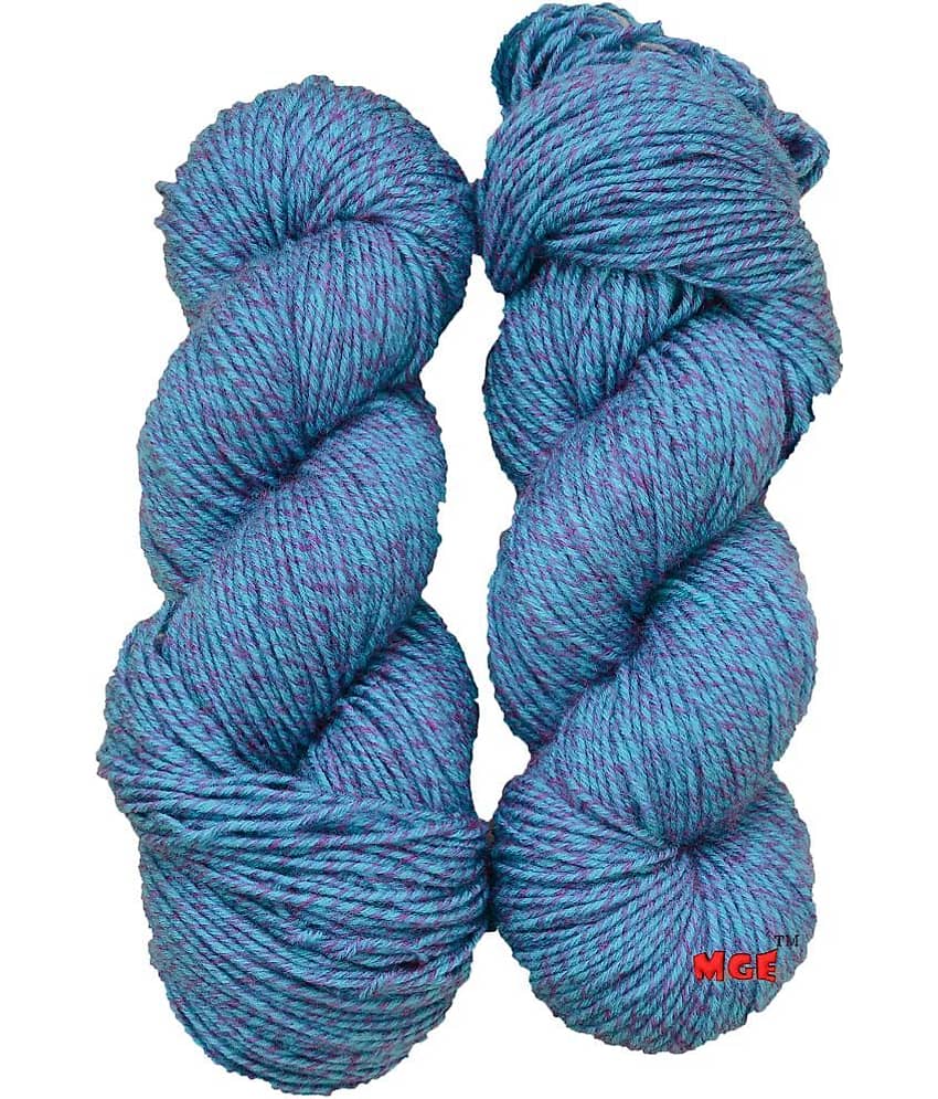 Vardhman Fusion Acrylic Wool Ball for Hand Knitting Yarn Thread Dyed, 200 gm, Blue