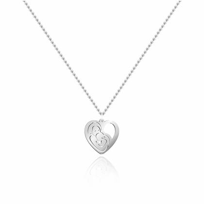 Mother's Love Pendant Necklace-Silver