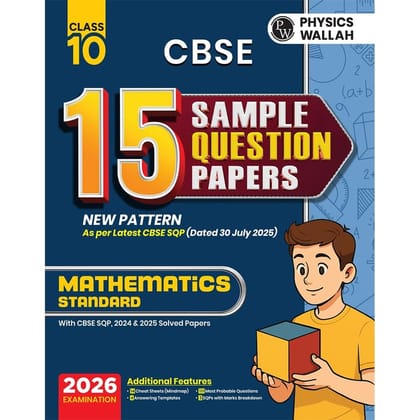 PW CBSE 15 Sample Question Papers Class 10 2025-26 - MATHS (Standard) For 2026 Board Exam -pwmathstan10cnse [Paperback] [Oct 30, 2024] pw