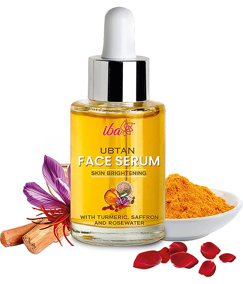 Iba Ubtan Face Serum, 30ml with Turmeric, Saffron & Rosewater for Skin Brightening, (Pack of 1)