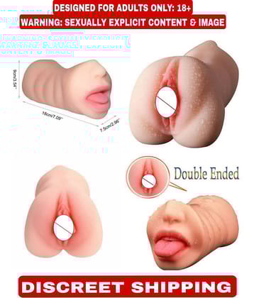 Erotic Realistic Mouth  Pocket Pussy with Masturbator 3D  Pocket Pussy Masturbating Sex Toys for Men