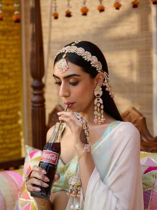 Gul (Earrings With Earchains, Mathapatti & Pair of Hathphool With Kaleeras)