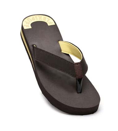 Unisex Rubber Comfortable Orthopedic Doctor Slipper and Flip Flops Size 7 (Brown)