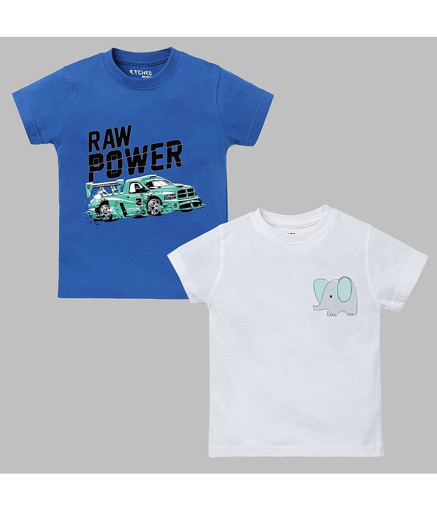 ETCHED DESIGN Pack of 1 Boys Cotton Polo T-Shirt ( Multicolor )